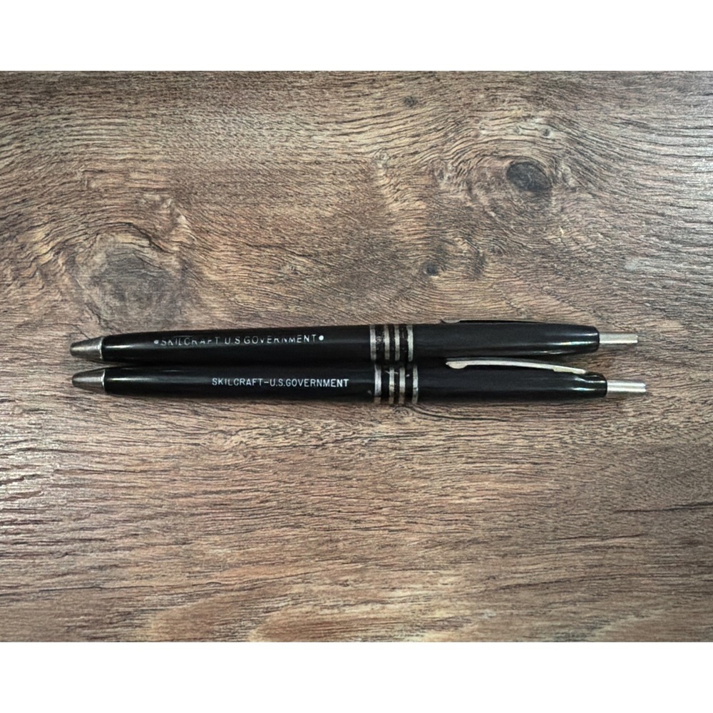 Vintage 2 Skilcraft U.S. Government Advertising Pen Black